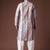 Multy color blended linen fabric designer printed festive wear men's kurta payjama