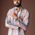 Multy color blended linen fabric designer printed festive wear men's kurta payjama