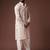 White color blended linen fabric designer printed festive wear men's kurta payjama