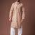 Multy color blended linen fabric designer printed festive wear men's kurta payjama