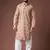 Multy color blended linen fabric printed festive wear men's kurta payjama