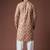 Multy color blended linen fabric designer printed festive wear men's kurta payjama