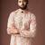 Multy color blended linen fabric designer printed festive wear men's kurta payjama