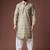 Mehandi green color blended linen fabric designer printed festive wear men's kurta payjama