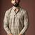 Mehandi green color blended linen fabric designer printed festive wear men's kurta payjama