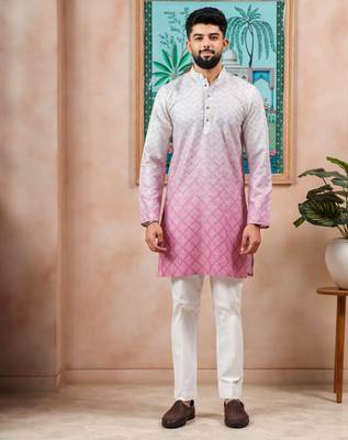 Multicolor color beautiful festive special kurta payjama for men's 1