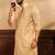 Mustard color beautiful art silk fabric smart print designer kurta payjama