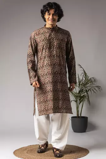 Multicolor modal silk fabric designer ceremonial kurta payjama for men's