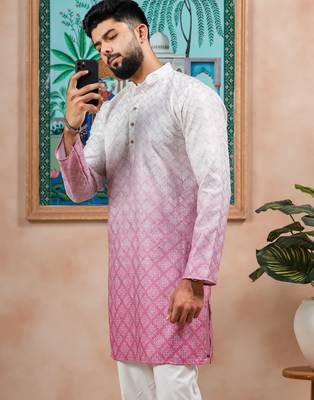 Multicolor color beautiful festive special kurta payjama for men's 3