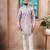 Lavender color beautiful blended cotton fabric ceremonial kurta pjyama