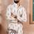 Cream color beautiful blended cotton fabric ceremonial kurta pjyama