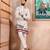 Cream color beautiful blended cotton fabric ceremonial kurta pjyama
