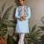 Sky blue color beautiful visccose silk festive special kurta for men's