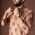 Orangish brown color blended linen designer printed stylish kurta payjama for mens'