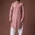 Dusty rose color blended linen printed stylish kurta payjama for mens'