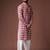 Dusty rose color blended linen designer printed stylish kurta payjama for mens'