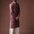 Wine color blended linen designer printed stylish kurta payjama for mens'