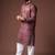 Wine color blended linen designer printed stylish kurta payjama for mens'