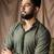 Mehandi green color blended linen designer printed stylish kurta payjama for mens'