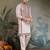 Dusty pink color viscose silk fabric designer embroidered kurta for mens