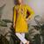 Yellow color beautiful visccose silk festive special kurta for men's