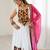 White Multicolor Thread Work Rayon Fully Stitched Lehenga Choli with Dupatta