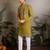 Green color beautiful visccose silk festive special kurta for men's