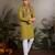 Green color beautiful visccose silk festive special kurta for men's