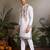 White color beautiful visccose silk festive special kurta for men's