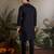 Black color beautiful visccose silk festive special kurta for men's