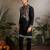 Black color beautiful visccose silk festive special kurta for men's