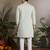 Pista color beautiful visccose silk festive special kurta for men's