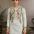 Pista color beautiful visccose silk festive special kurta for men's