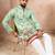 Pista color beautiful blended cotton fabric ceremonial kurta pjyama
