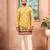 Yellow color beautiful blended cotton fabric ceremonial kurta pjyama
