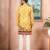 Yellow color beautiful blended cotton fabric ceremonial kurta pjyama