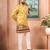 Yellow color beautiful blended cotton fabric ceremonial kurta pjyama