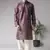 Purple color viscosee fabric ceremonial kurta payjama for men's