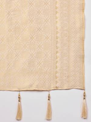 Riva enterprise women's elegant golden zari woven kanjivaram silk saree with matching blouse 4