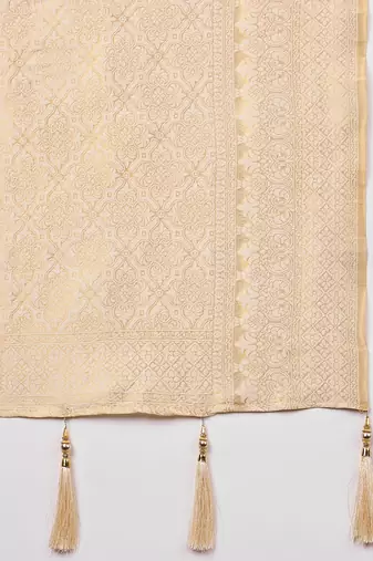 Riva enterprise women's elegant golden zari woven kanjivaram silk saree with matching blouse