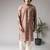 Pink color modal silk fabric designer ceremonial kurta payjama for men's