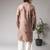 Pink color modal silk fabric designer ceremonial kurta payjama for men's