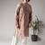 Pink color modal silk fabric designer ceremonial kurta payjama for men's