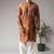 Reddish brown color rayon fabric designer ceremonial kurta payjama for men's