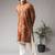 Reddish brown color rayon fabric designer ceremonial kurta payjama for men's