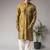 Tie dye green color rayon fabric designer ceremonial kurta payjama for men's