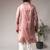 Pink color super silk fabric designer ceremonial kurta payjama for men's