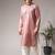 Pink color super silk fabric designer ceremonial kurta payjama for men's