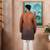 Brown-blue color beautiful festive special kurta payjama for men's
