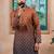 Brown-blue color beautiful festive special kurta payjama for men's